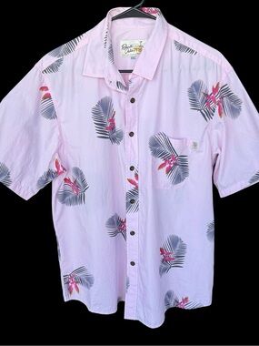 ROBERTA OAKS Hawaiian Aloha Shirt Full Button Men’s 2XL